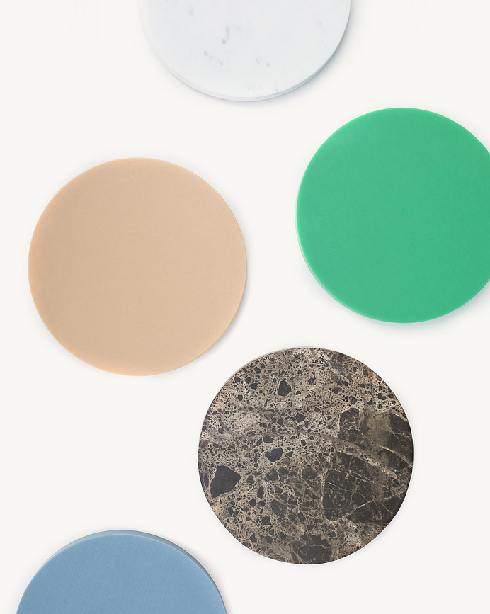 Circles Sous-verres 21 cm, tons terreux, Lot de 5