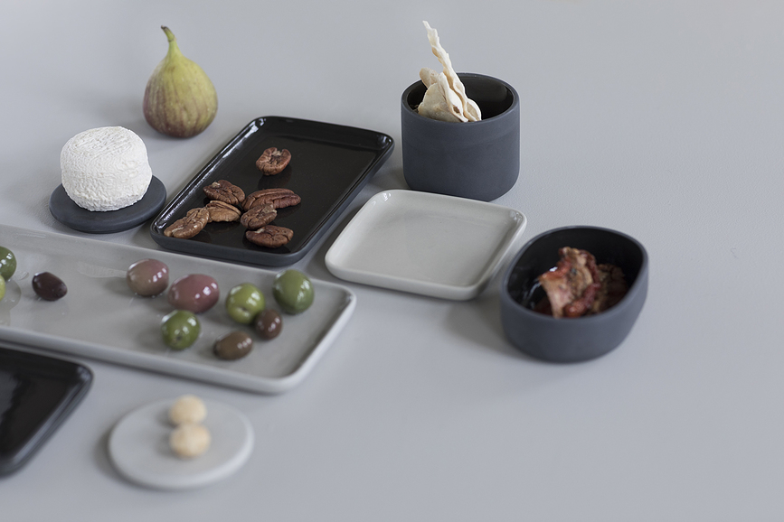 Bote de Baño redondo Cose, 6,5 cm, gris oscuro