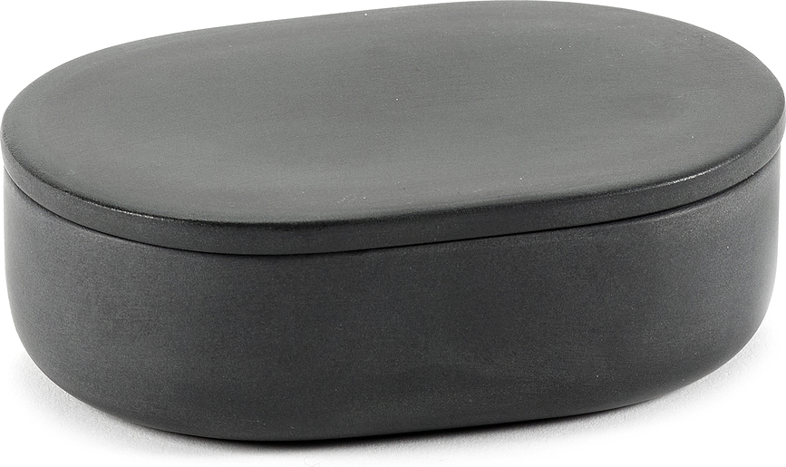Contenitore da bagno Cose ovale 3,3 cm, grigio scuro