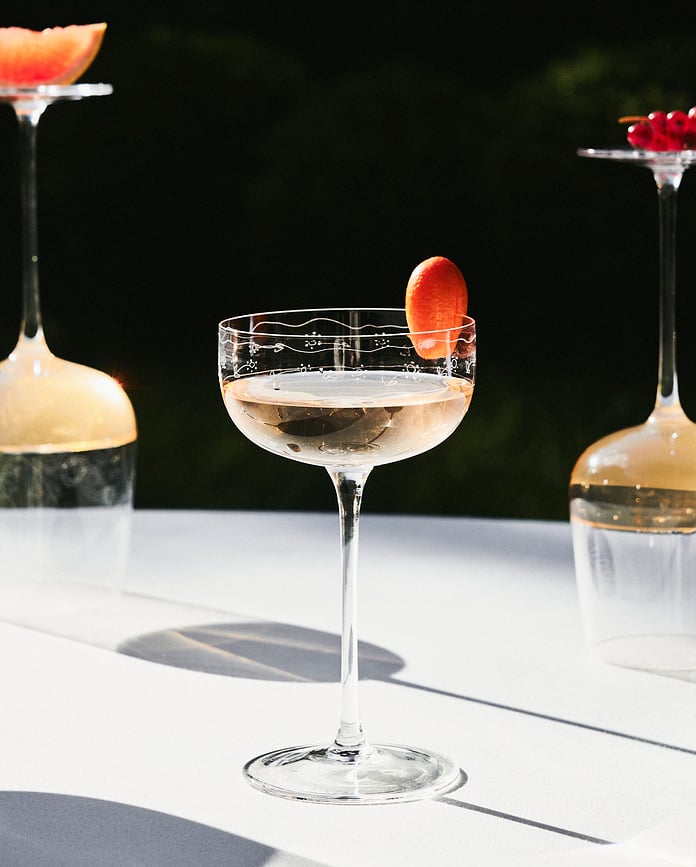 Copa de Champán Coupé Midnight Flowers, 240 ml