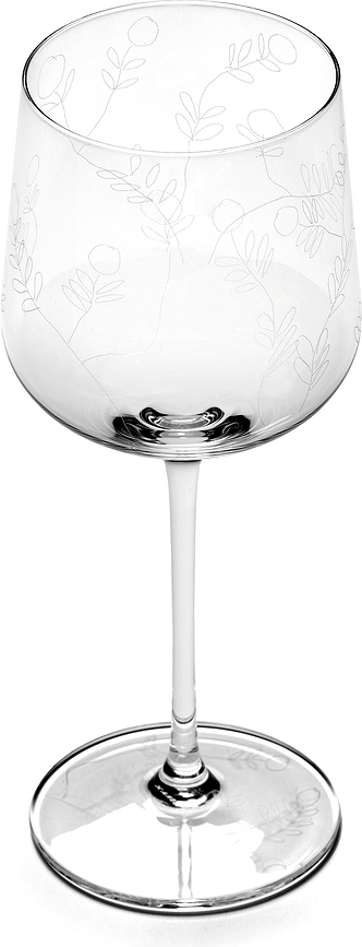 Copas de vino blanco Midnight Flowers, 400 ml, 4 unidades