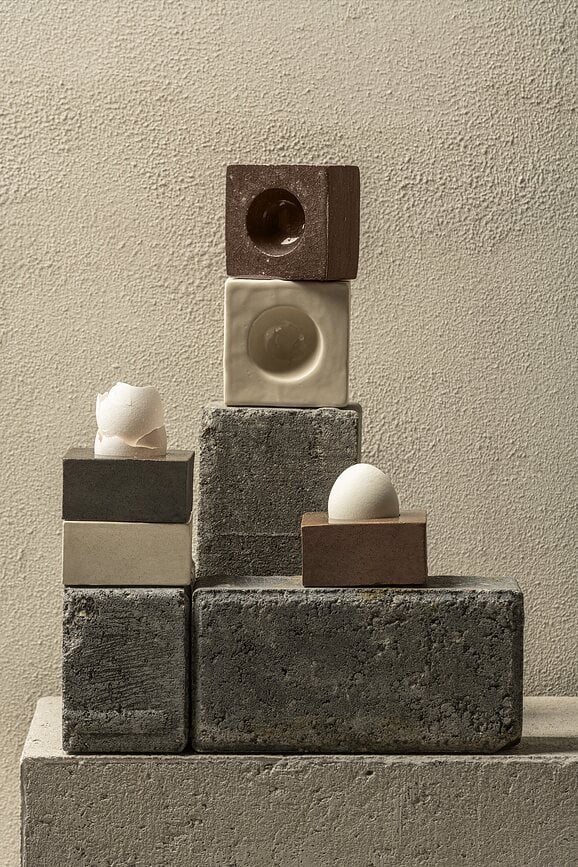 Coquetiers Uovo noirs, lot de 2