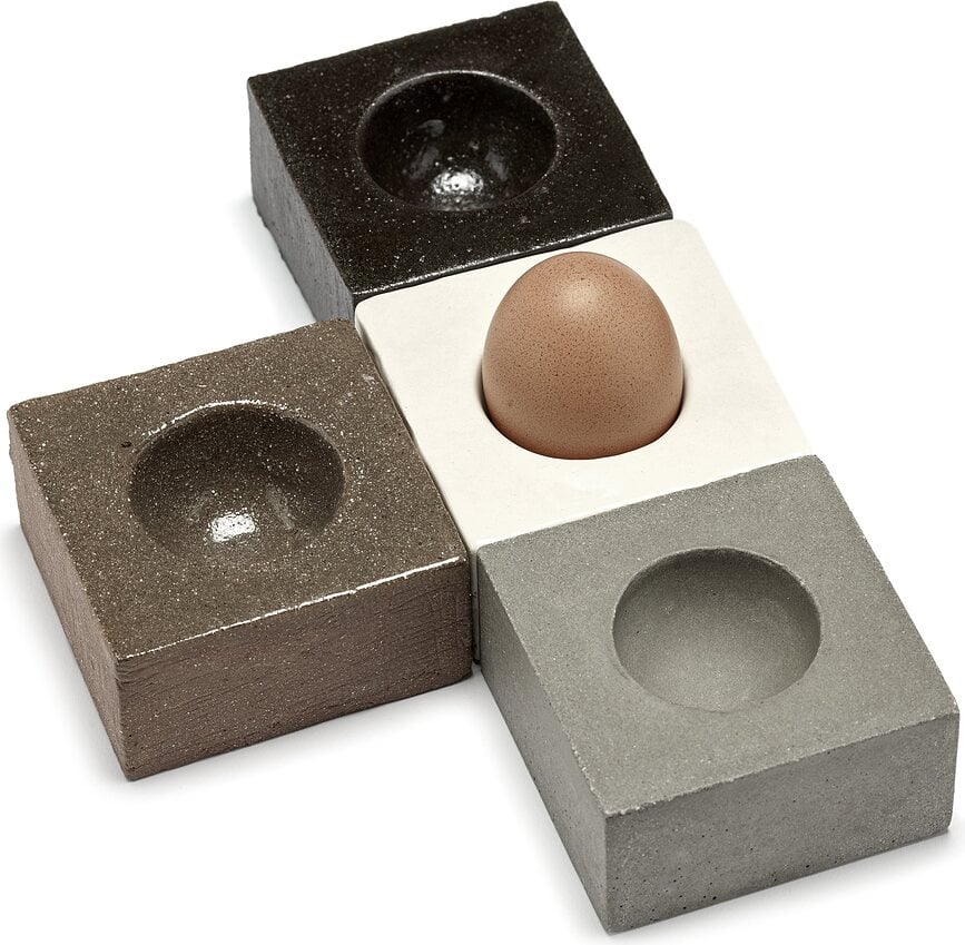 Coquetiers Uovo noirs, lot de 2