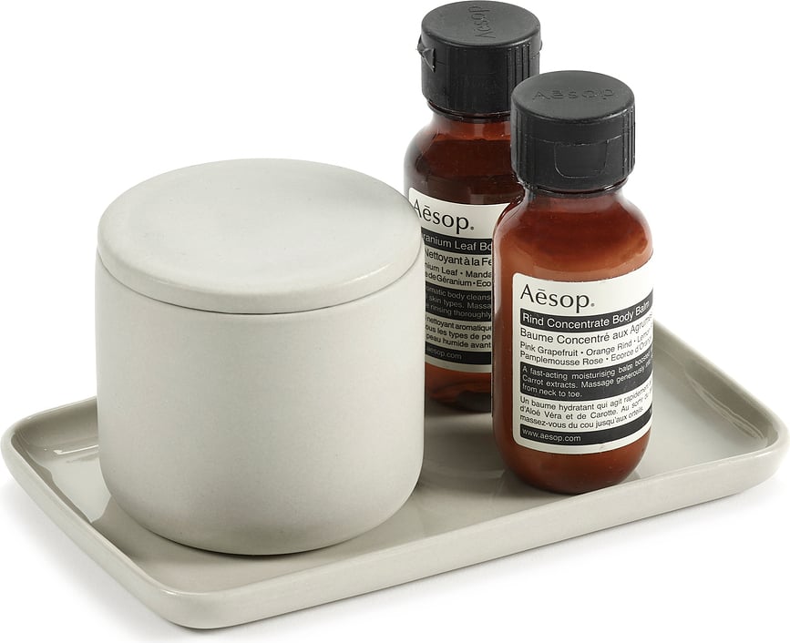 Cose Spremnik za kupaonicu okrugli tamnosivi 6,5 cm