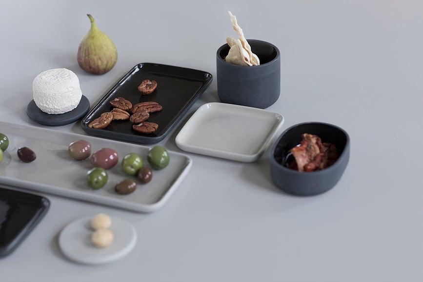 Cose Spremnik za kupaonicu okrugli tamnosivi 6,5 cm