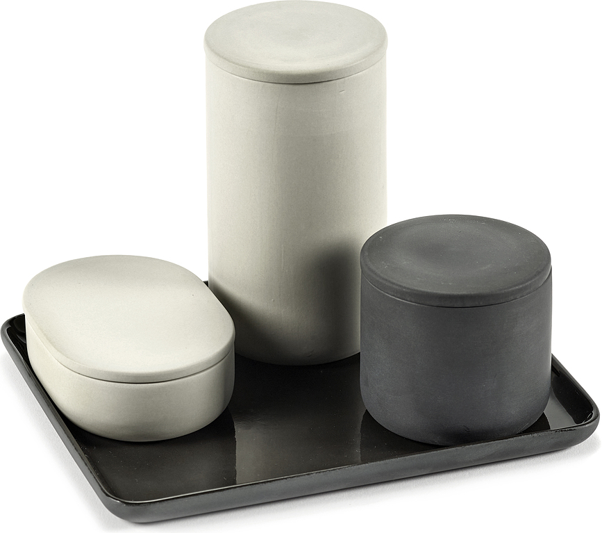 Cose Récipient de Salle de Bain ovale, 3,3 cm, beige