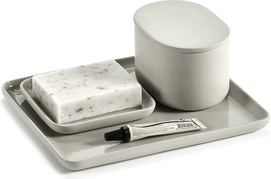 Cose Pot de salle de bain ovale, 6,5 cm, gris foncé