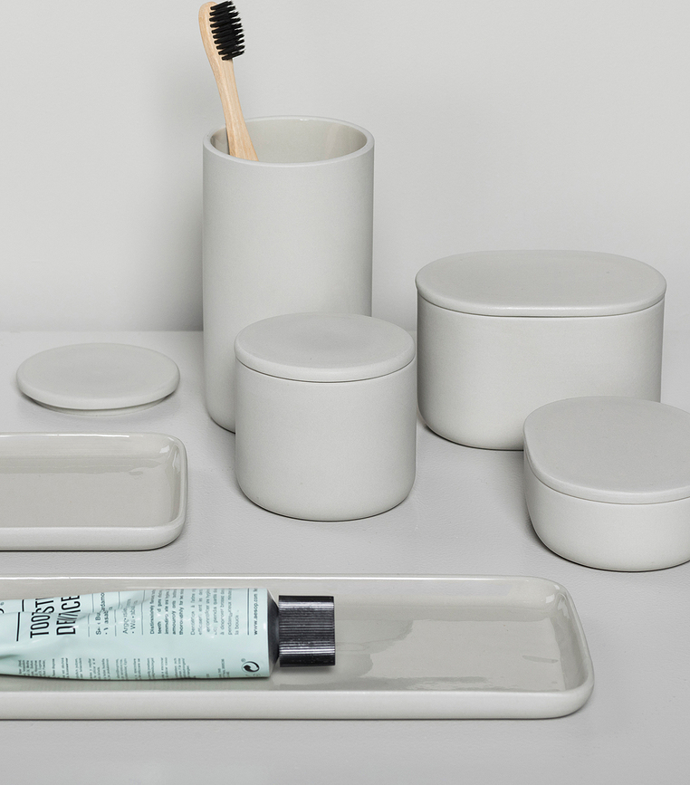 Cose Pot de Rangement rond, 12,6 cm, gris foncé