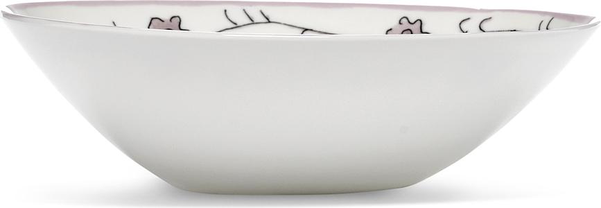 Cuenco bajo Midnight Flowers Blossom Milk, 18 cm