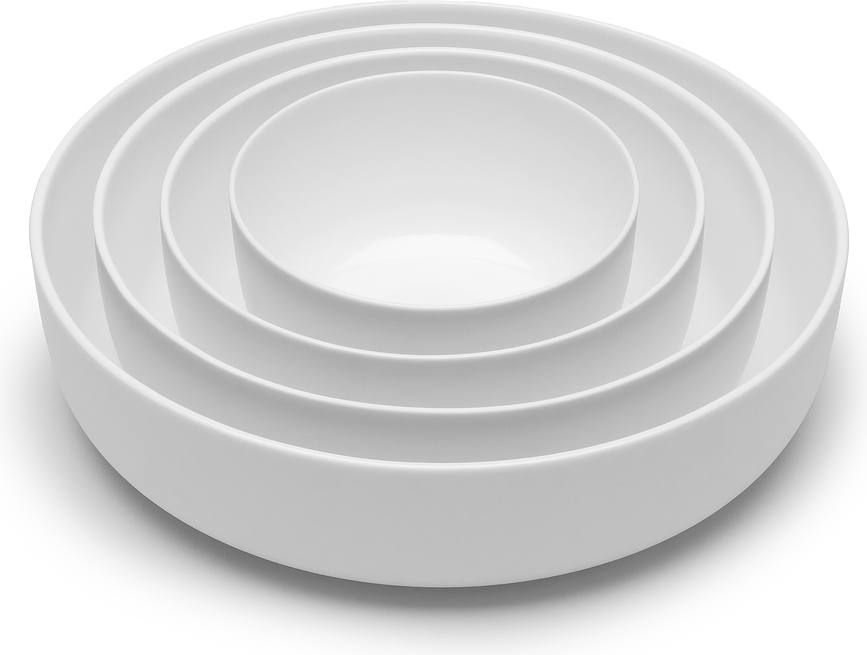 Cuenco esmaltado Base, 16 cm, blanco