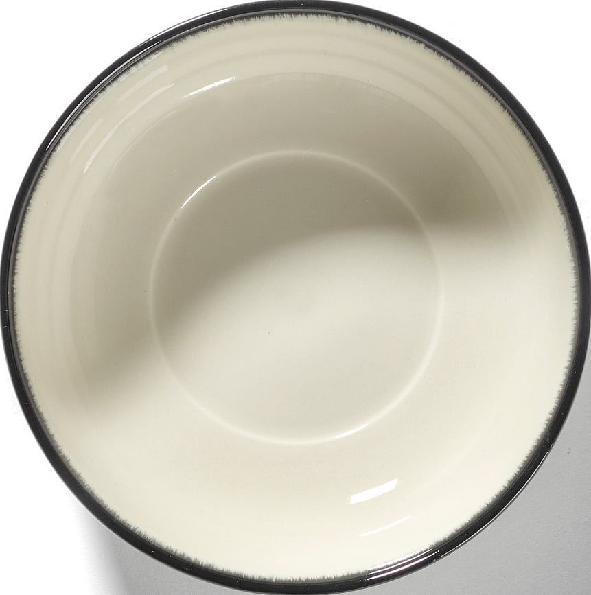 Cuenco Dé A, 12,9 cm, blanco y negro