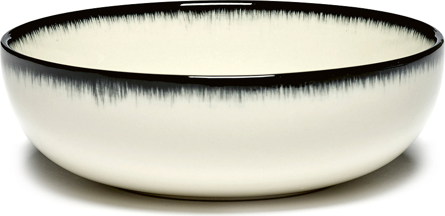 Cuenco Dé, 12,9 cm, blanco y negro