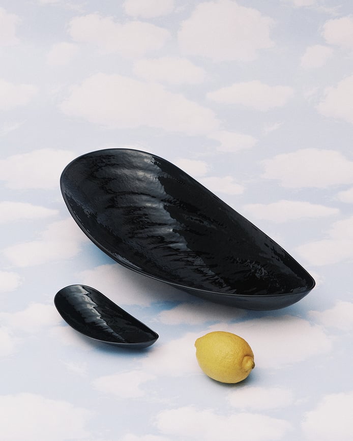 Cuenco decorativo Les Objets Mouleversants Marcel, 17,5 cm, negro