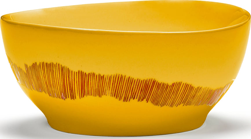 Cuenco Feast, 16 cm, amarillo y rojo