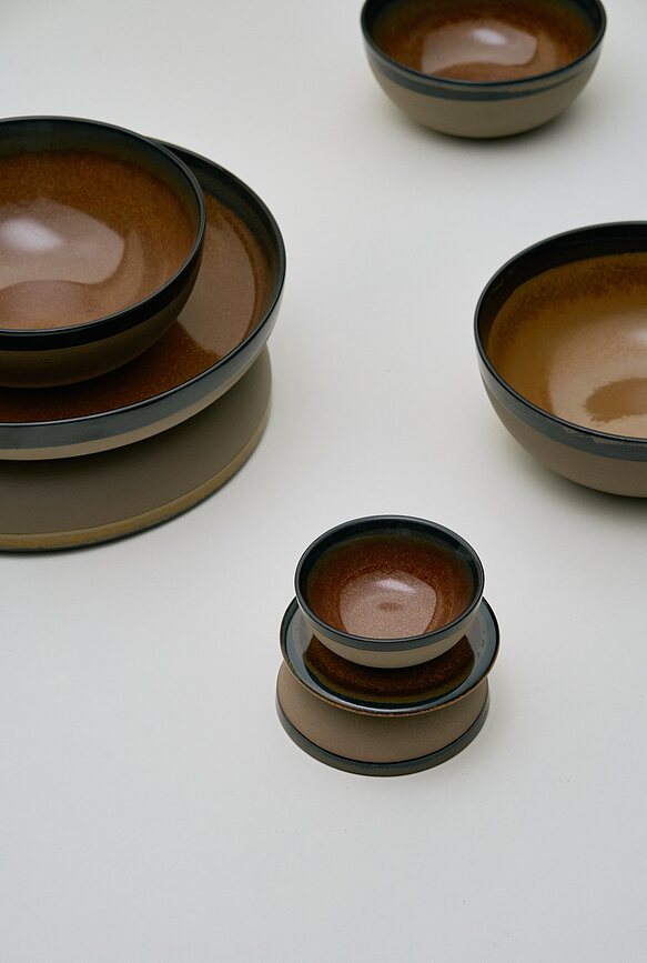 Cuenco para aperitivos con tapa Surface, marrón