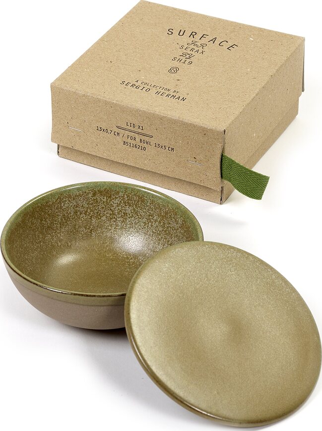 Cuenco para aperitivos con tapa Surface, marrón