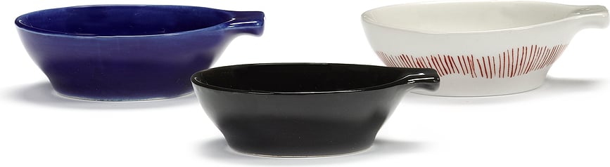 Cuenco para aperitivos Feast, 9 cm, blanco y rojo