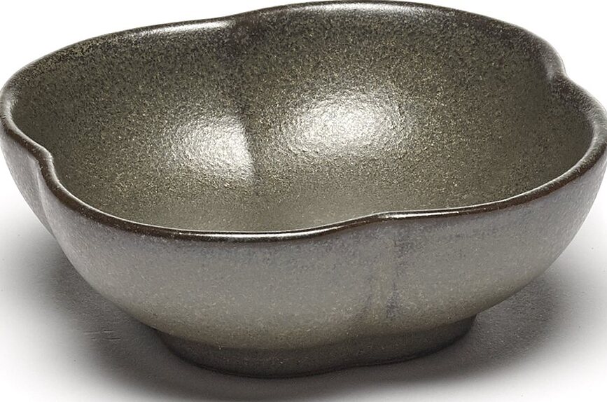 Cuencos acanalados Inku, 9 cm, verde oscuro, 4 unidades