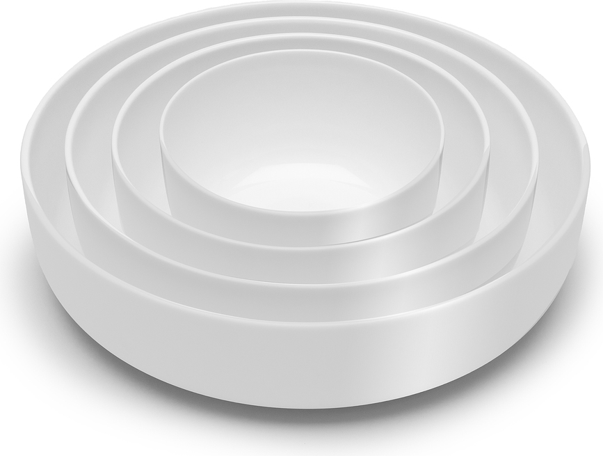 Cuencos de cerámica Base, 24 cm, blanco, 2 unidades