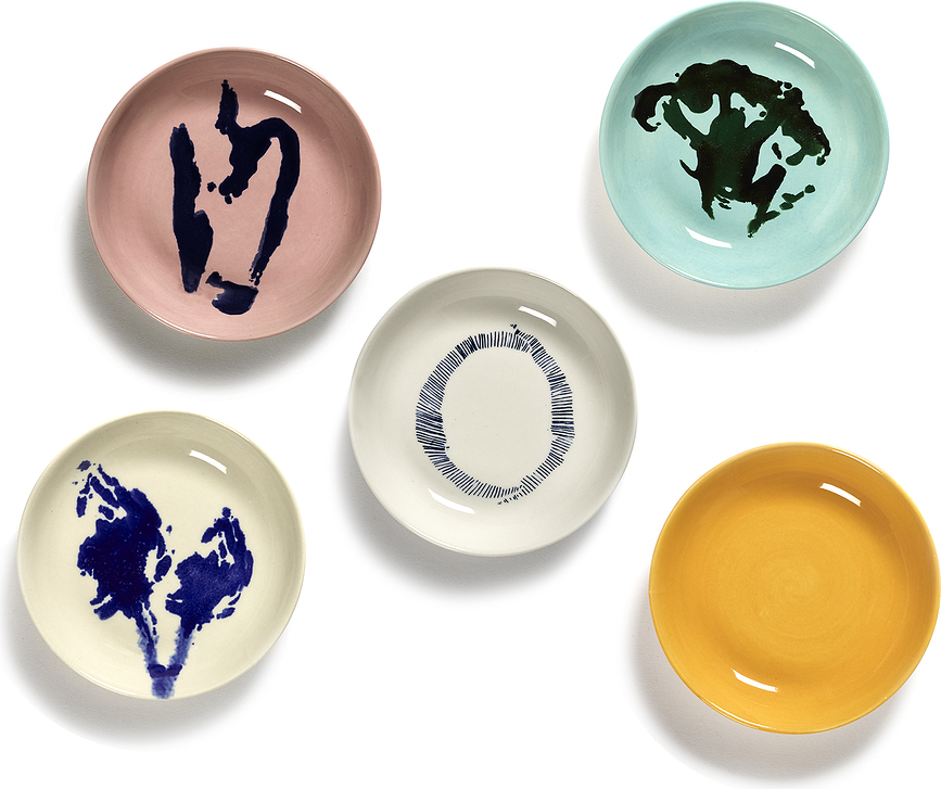 Cuencos Feast 11,5 cm, amarillos y blancos, 4 unidades