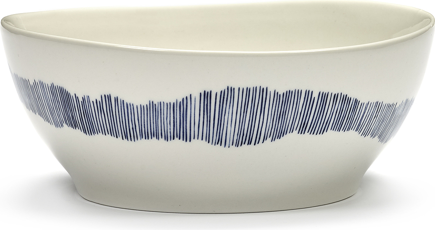 Cuencos Feast, 18 cm, blancos y azules, 4 unidades