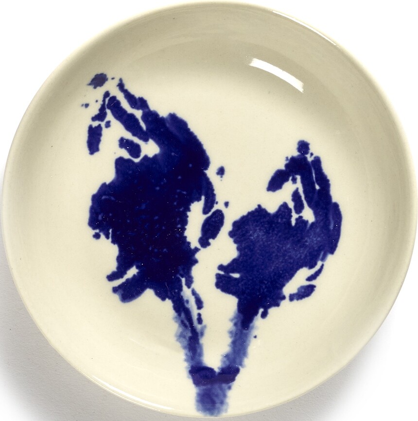 Cuencos Feast Artichoke, 11,5 cm, blanco y azul, 4 unidades