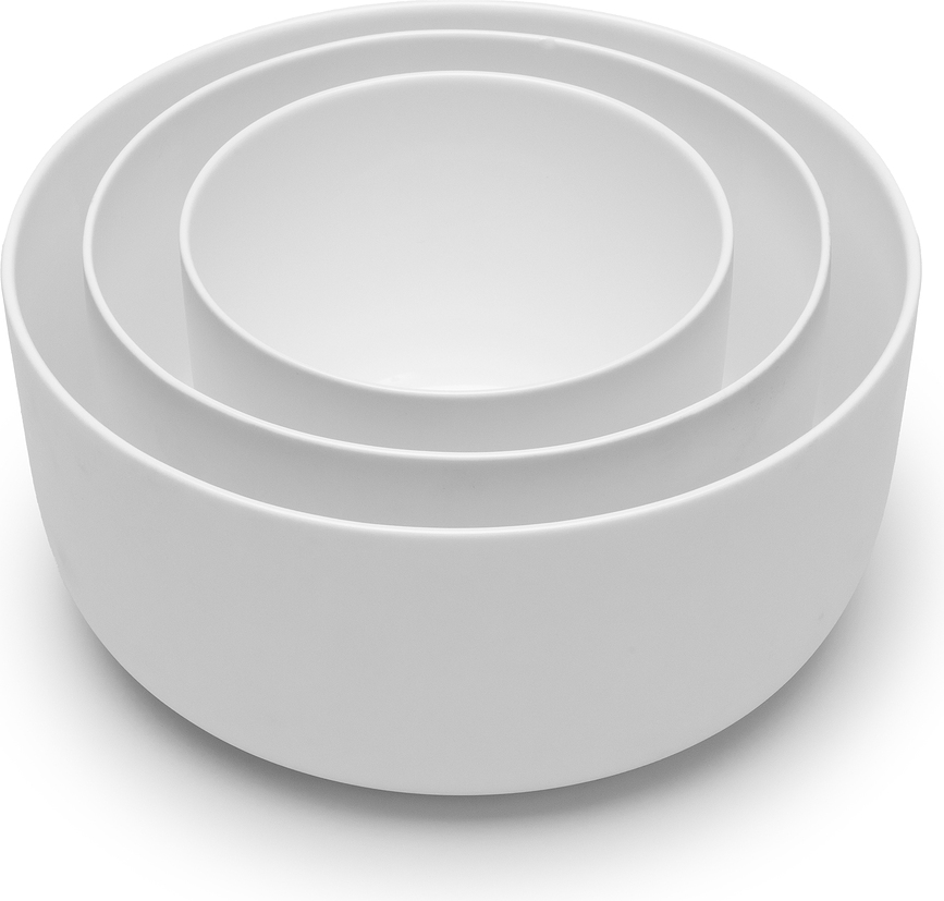 Cuencos hondos Base 20 cm, blanco, 2 unidades