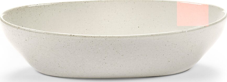 Cuencos ovalados Out of Lines, 450 ml, blanco roto, 2 unidades