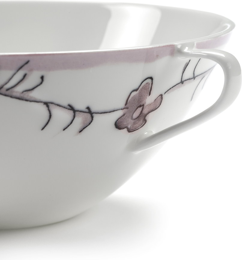 Tazas de consomé Midnight Flowers Blossom Milk, 350 ml, 2 unidades