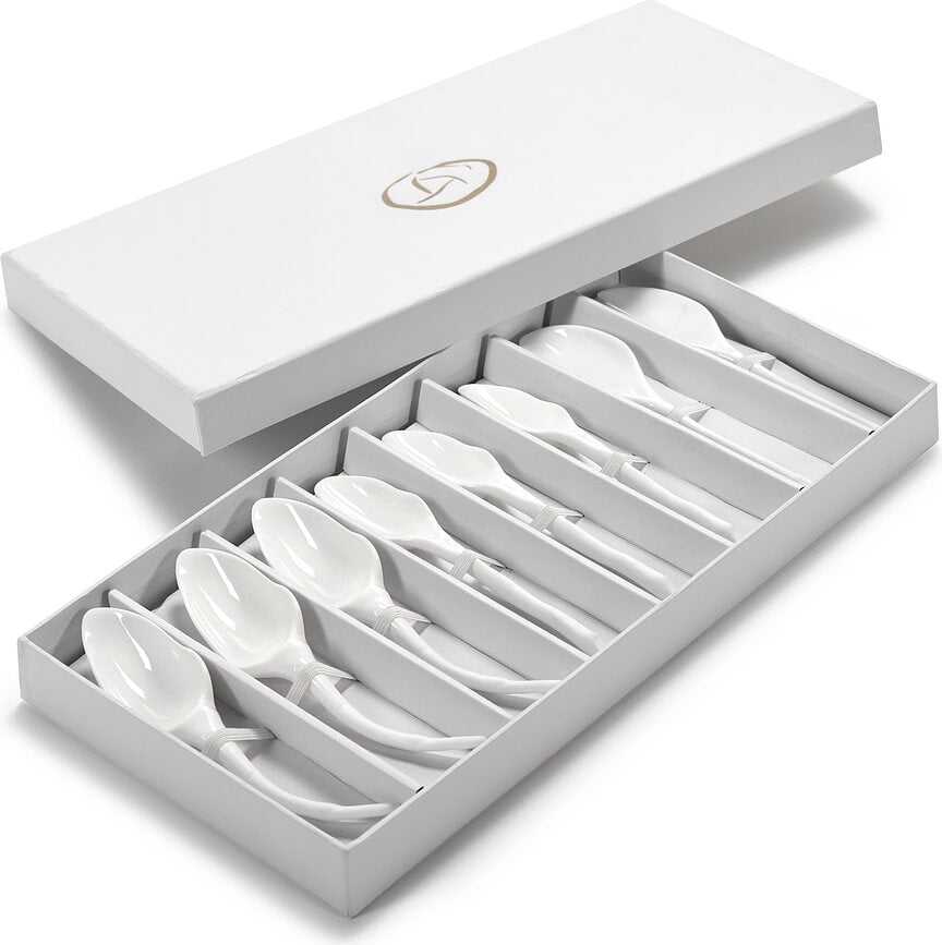 Cuillères de table Perfect Imperfection blanches, lot de 8