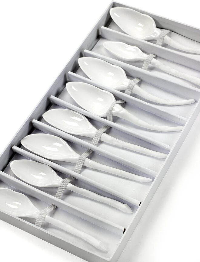 Cuillères de table Perfect Imperfection blanches, lot de 8
