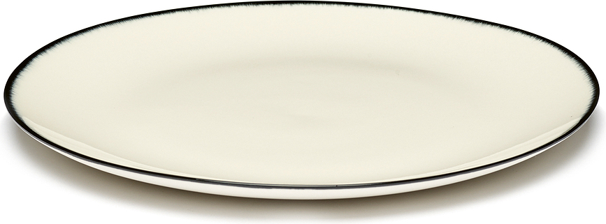 Dé 1 Desertni krožnik, 17,5 cm, črno-bel