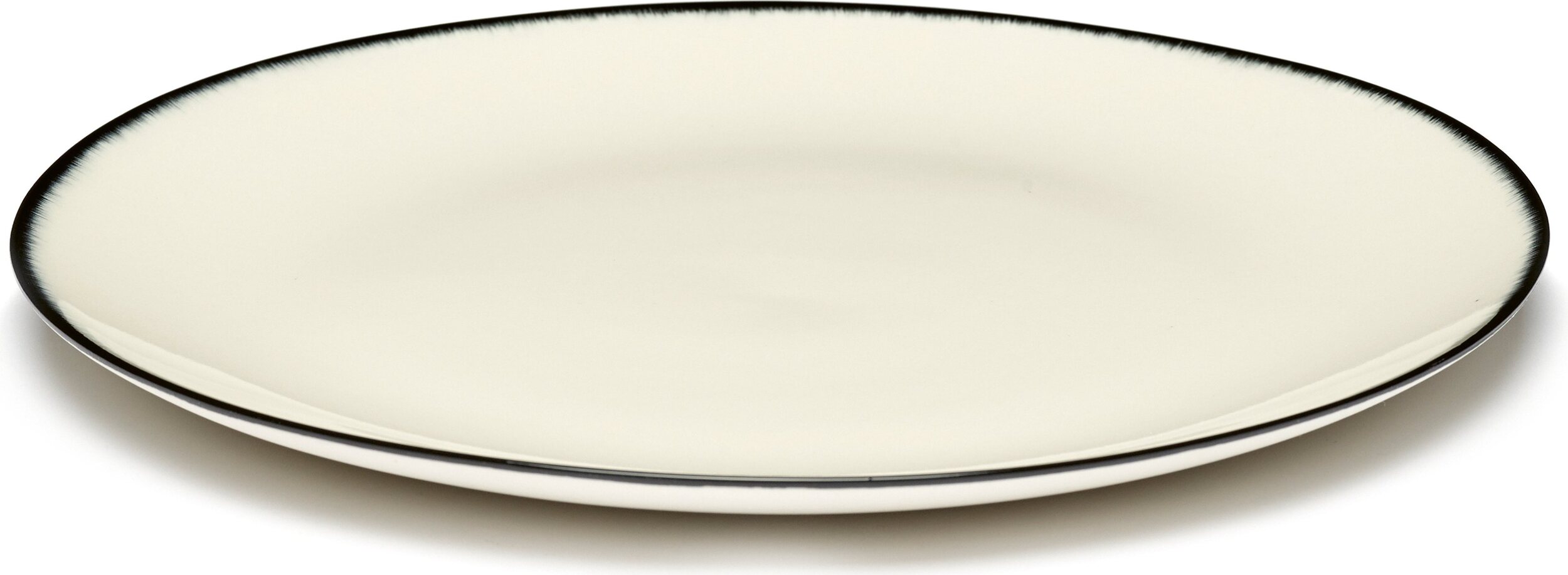 Dé 1 Frühstücksteller 24 Cm, Schwarz-weiß, 2 St.