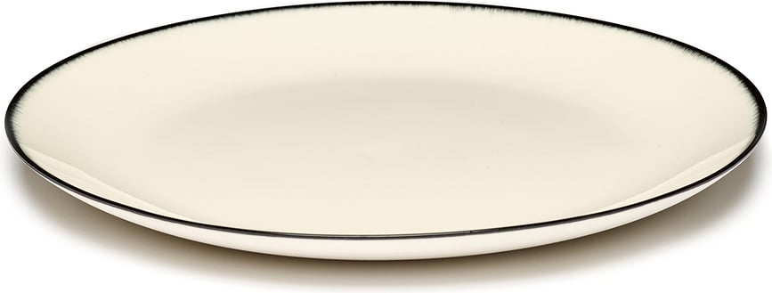 Dé 1 Krožnik za glavno jed, 28 cm, črno-bel