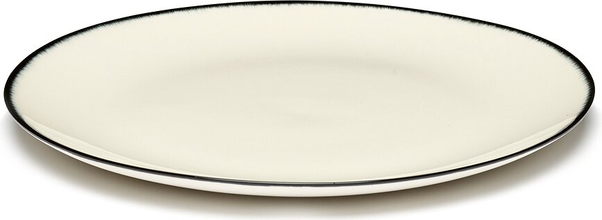 Dé 1 Krožniki za zajtrk, 24 cm, črno-beli, 2 kosa