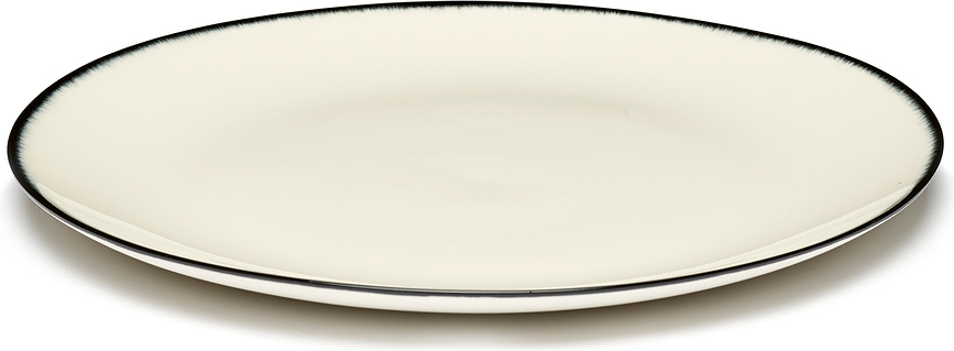 Dé 1 Πιάτο Φαγητού, 24 cm, μαύρο-άσπρο