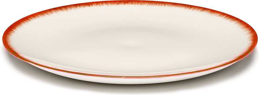 Dé 2 Πιάτο φαγητού, 28 cm, κόκκινο-λευκό