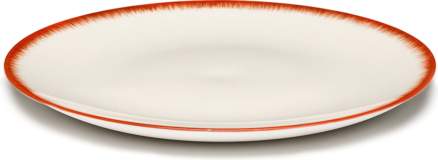 Dé 2 Tanjur za glavno jelo 28 cm crveno-bijeli