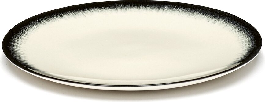 Dé 3 Desserttallrikar 14 cm, svartvita, 2 st