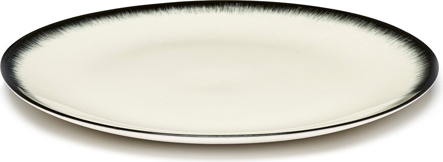 Dé 3 Πιάτα Πρωινού, μαύρα-άσπρα, 24 cm, 2 τμχ