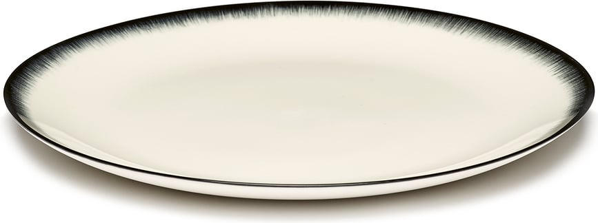 Dé 3 Πιάτο Φαγητού, 28 cm, μαύρο-λευκό