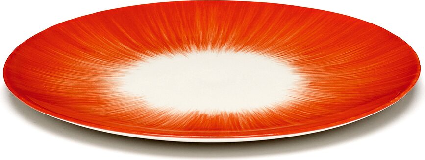 Dé 5 Assiettes à Dessert 17,5 cm, rouges et blanches, Lot de 2