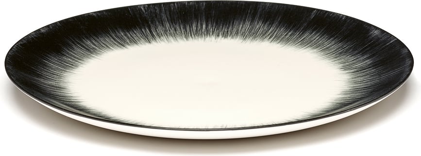 Dé 5 Πιάτο Φαγητού, 28 cm, μαύρο-άσπρο