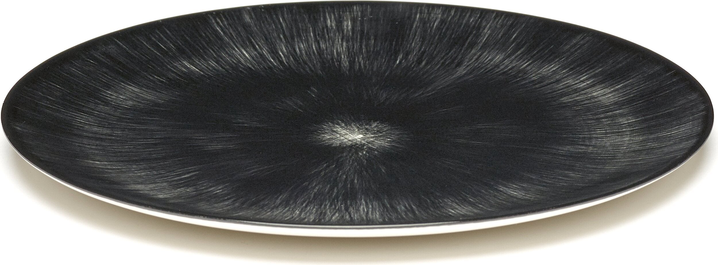Dé 6 Frühstücksteller 24 cm, schwarz-weiß, 2 St.