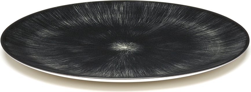 Dé 6 Πιάτο Φαγητού, 24 cm, μαύρο-άσπρο