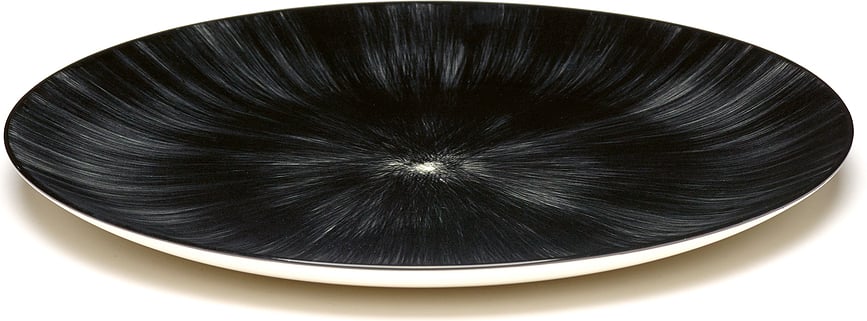 Dé 6 Πιάτο Φαγητού, 28 cm, μαύρο-άσπρο