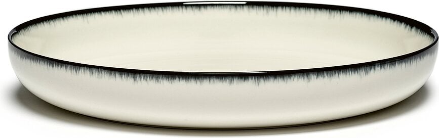 Dé A Assiettes Creuses 27 cm, noires et blanches, Lot de 2