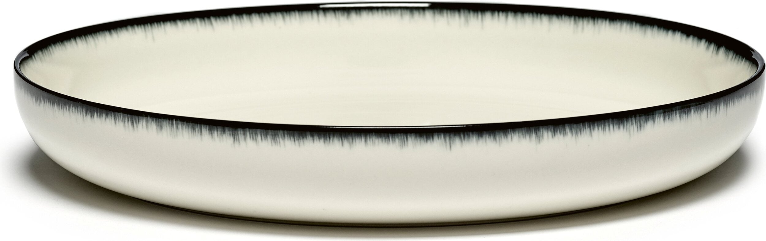 Dé A Tiefe Teller 27 cm, schwarz-weiß, 2 St.