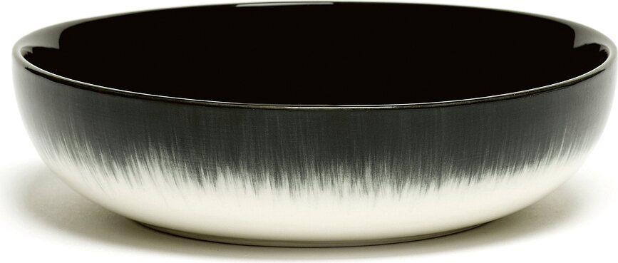 Dé B Bols 15,5 cm, noirs et blancs, Lot de 2