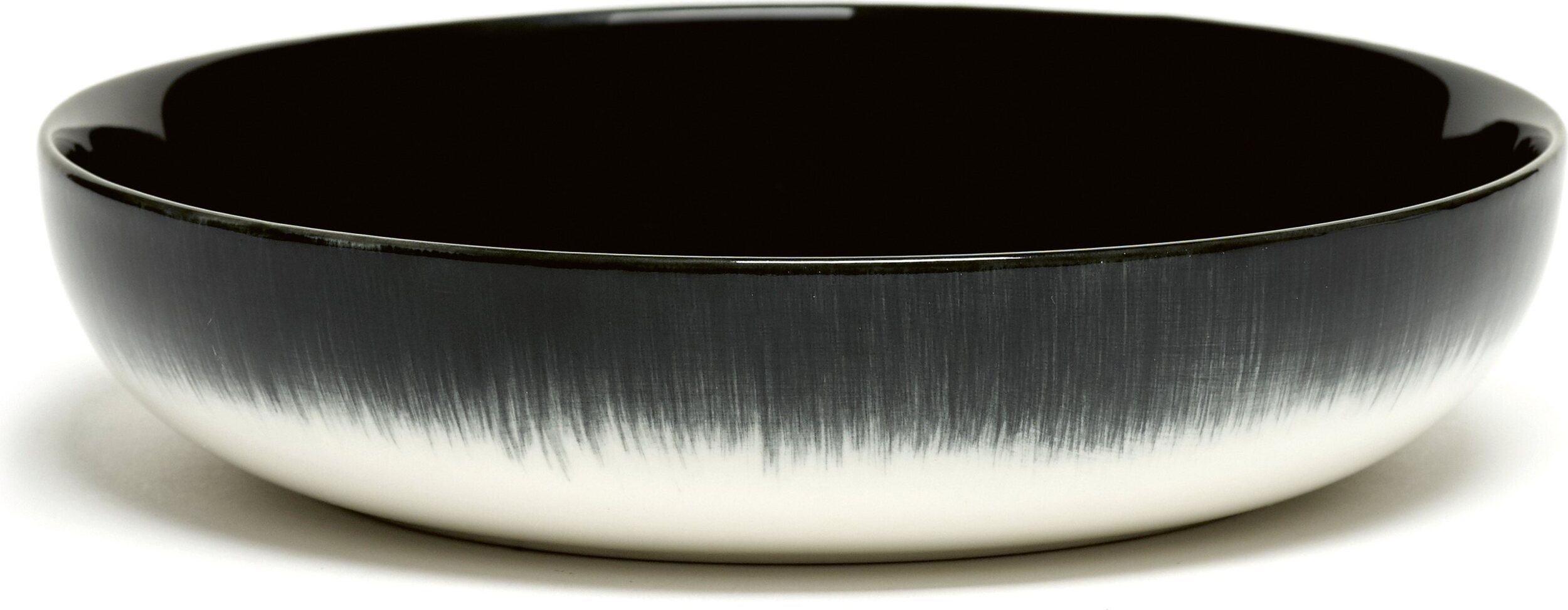 Tiefteller Dé B Tiefe Teller 18, 5 Cm, Schwarz-weiß, 2 St.